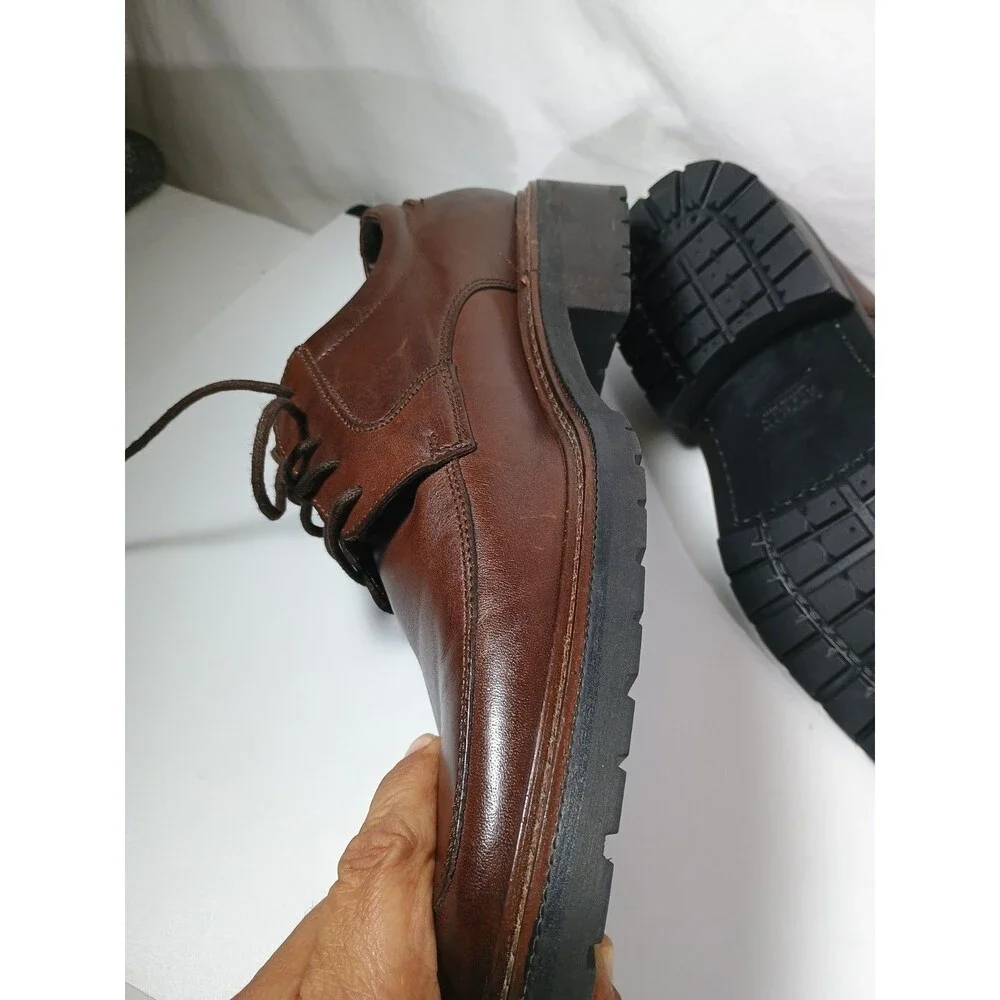 Alfani Made in Italy Men Size 12 M Brown Leather Man Made Sole